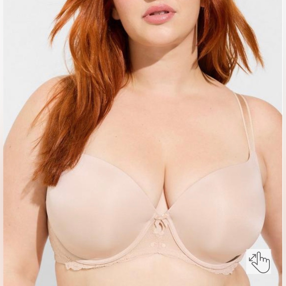 Torrid T-Shirt Lightly Lined Smooth Straight Back Bra Size‎ 44DD/E Rose Dust